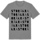 Mid Heather Gray t-shirt med Storåkra ordlek t-shirt