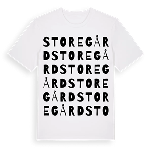 Storegård ordlek t-shirt – ekologisk bomull t-shirt från Pinshirt