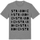 Mid Heather Gray t-shirt med Strandhem ordlek t-shirt