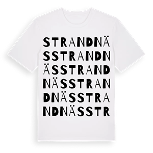 Strandnäs ordlek t-shirt – ekologisk bomull t-shirt från Pinshirt