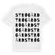 White t-shirt med Strö gård ordlek t-shirt
