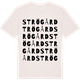 Vintage White t-shirt med Strö gård ordlek t-shirt