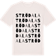 Vintage White t-shirt med Strödala ordlek t-shirt