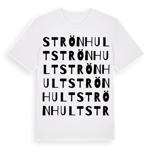 Strönhult ordlek t-shirt – ekologisk bomull t-shirt från Pinshirt