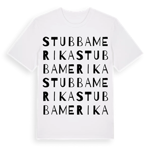 Stubbamerika ordlek t-shirt – ekologisk bomull t-shirt från Pinshirt