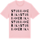 Pink Cotton t-shirt med Stubbamerika ordlek t-shirt