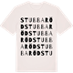 Vintage White t-shirt med Stubbaröd ordlek t-shirt