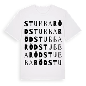 Stubbaröd ordlek t-shirt – ekologisk bomull t-shirt från Pinshirt