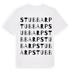 Stubbarp ordlek t-shirt – ekologisk bomull t-shirt från Pinshirt