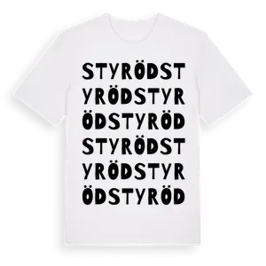 Styröd ordlek t-shirt – ekologisk bomull t-shirt från Pinshirt