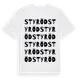 White t-shirt med Styröd ordlek t-shirt