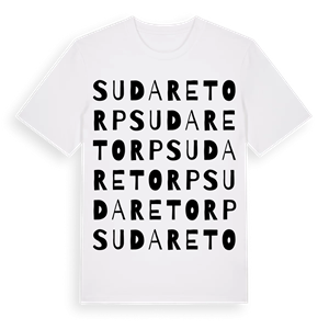 Sudaretorp ordlek t-shirt – ekologisk bomull t-shirt från Pinshirt