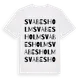 White t-shirt med Svabesholm ordlek t-shirt