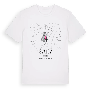 Svalöv karta t-shirt – ekologisk bomull t-shirt från Pinshirt