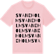 Pink Cotton t-shirt med Svaneholm ordlek t-shirt