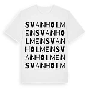 Svanholmen ordlek t-shirt – ekologisk bomull t-shirt från Pinshirt