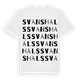 White t-shirt med Svanshals ordlek t-shirt