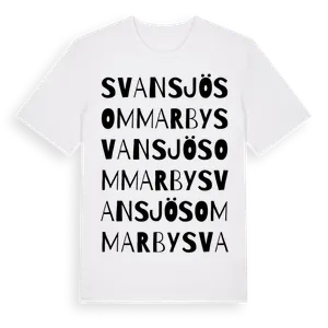 Svansjö Sommarby ordlek t-shirt – ekologisk bomull t-shirt från Pinshirt