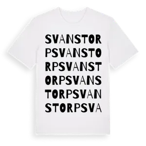 Svanstorp ordlek t-shirt – ekologisk bomull t-shirt från Pinshirt
