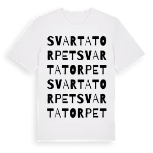 Svartatorpet ordlek t-shirt – ekologisk bomull t-shirt från Pinshirt