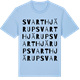 Blue Soul t-shirt med Svarthjärup ordlek t-shirt