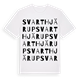 White t-shirt med Svarthjärup ordlek t-shirt