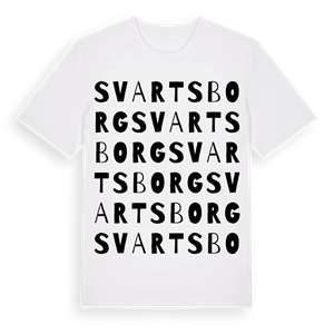 Svartsborg ordlek t-shirt – ekologisk bomull t-shirt från Pinshirt