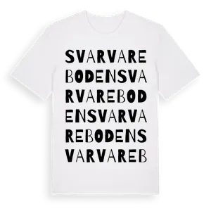 Svarvareboden ordlek t-shirt – ekologisk bomull t-shirt från Pinshirt