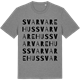 Mid Heather Gray t-shirt med Svarvarehus ordlek t-shirt