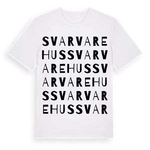 Svarvarehus ordlek t-shirt – ekologisk bomull t-shirt från Pinshirt