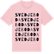Pink Cotton t-shirt med Svedjeboda ordlek t-shirt