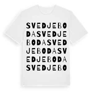 Svedjeboda ordlek t-shirt – ekologisk bomull t-shirt från Pinshirt