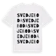 White t-shirt med Svedjeboda ordlek t-shirt