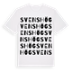 White t-shirt med Svenshög ordlek t-shirt