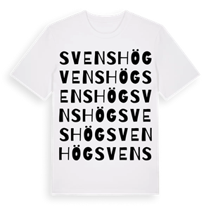 Svenshög ordlek t-shirt – ekologisk bomull t-shirt från Pinshirt