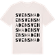 Vintage White t-shirt med Svensmaden ordlek t-shirt