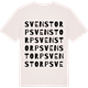 Vintage White t-shirt med Svenstorp ordlek t-shirt