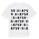 White t-shirt med Svinarp ordlek t-shirt