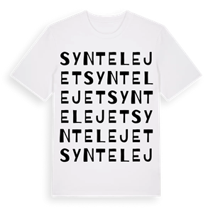 Syntelejet ordlek t-shirt – ekologisk bomull t-shirt från Pinshirt