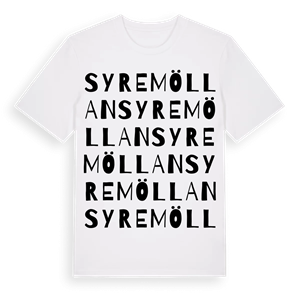 Syremöllan ordlek t-shirt – ekologisk bomull t-shirt från Pinshirt