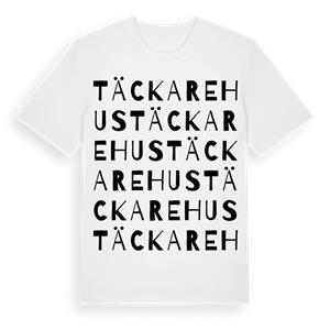 Täckarehus ordlek t-shirt – ekologisk bomull t-shirt från Pinshirt