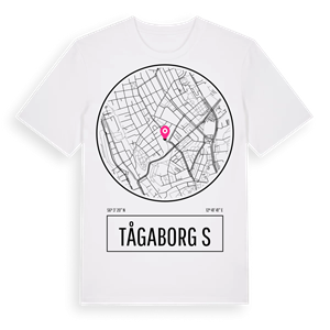 Tågaborg S t-shirt – ekologisk bomull t-shirt från Pinshirt