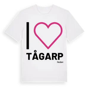 Jag älskar Tågarp t-shirt stort tryck – ekologisk bomull t-shirt från Pinshirt