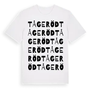 Tågeröd ordlek t-shirt – ekologisk bomull t-shirt från Pinshirt