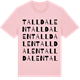 Pink Cotton t-shirt med Talldalen ordlek t-shirt