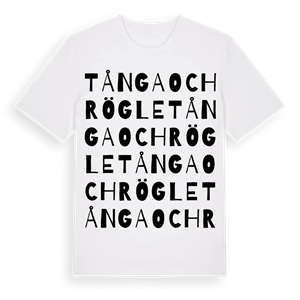 Tånga och Rögle ordlek t-shirt – ekologisk bomull t-shirt från Pinshirt