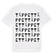 White t-shirt med Täppet ordlek t-shirt