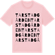 Pink Cotton t-shirt med Tarstadgården ordlek t-shirt