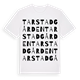 White t-shirt med Tarstadgården ordlek t-shirt