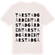 Vintage White t-shirt med Tarstadgården ordlek t-shirt